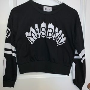 Black Cropped MISBHV Sweatshirt